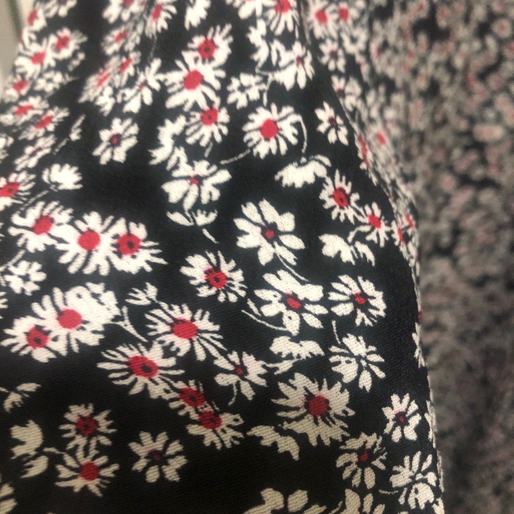 Madewell Black Maxi Dress with Pink Floral Print size 2 Price $158 - Picture 6 of 7